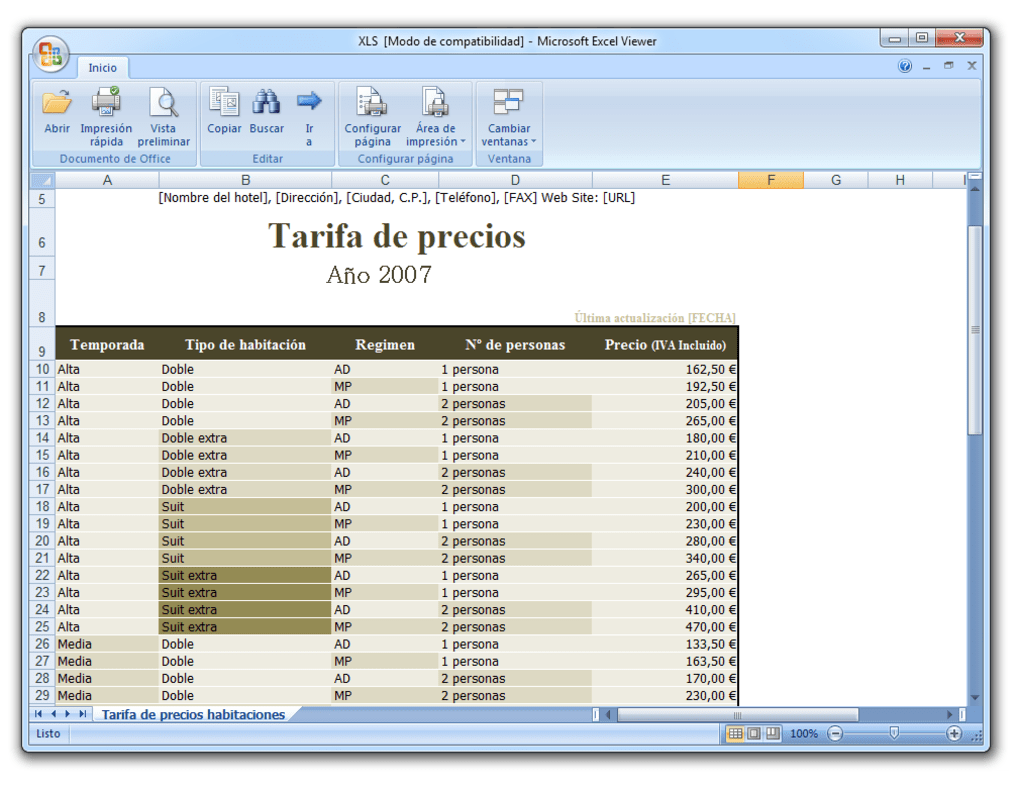 Microsoft Excel Viewer