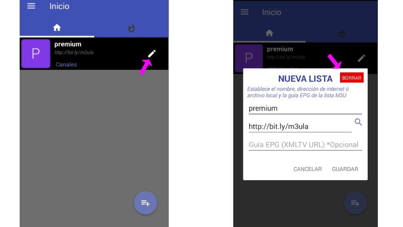 Listas IPTV y m3u para TVcast IPTV