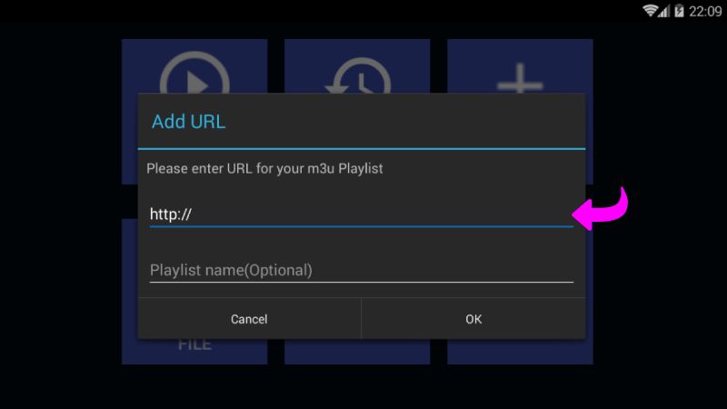 Agregue listas de reproducción M3U a FreeFlix TV