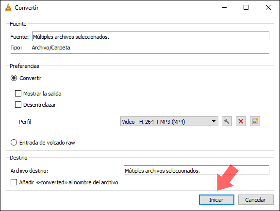 Pasos para fusionar videos con VLC Media Player
