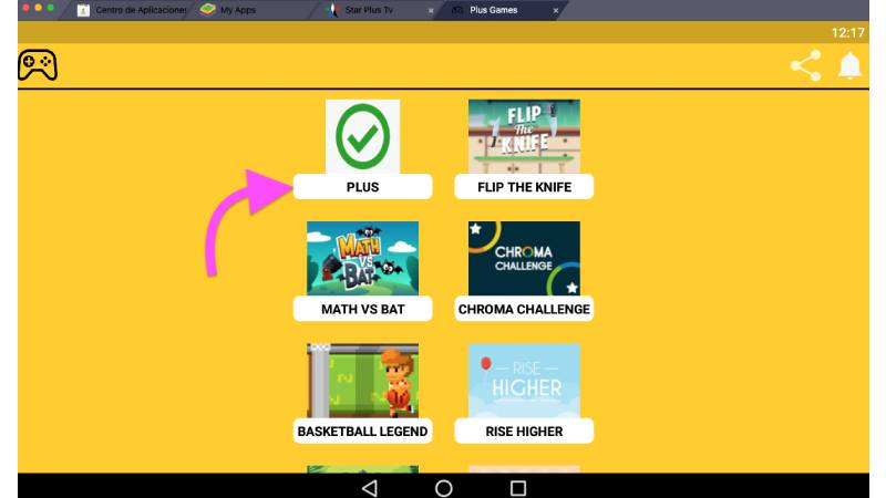 más Games Star más activador de TV