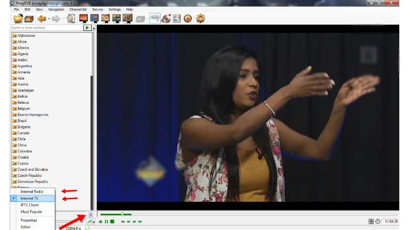 Canales de TV en Prog DVD