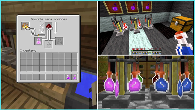 Recetas de pociones en Minecraft