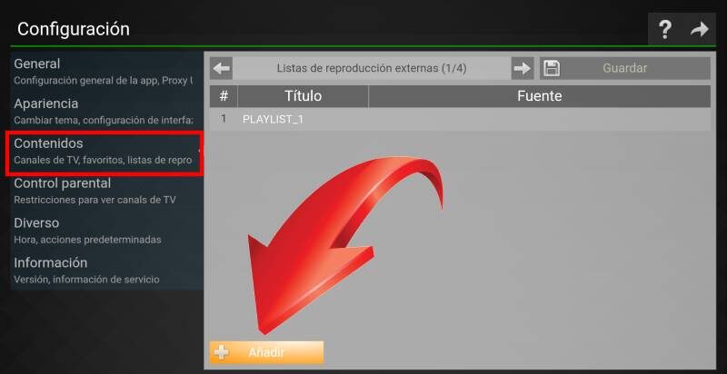 SS IPTV apk para Smart TV