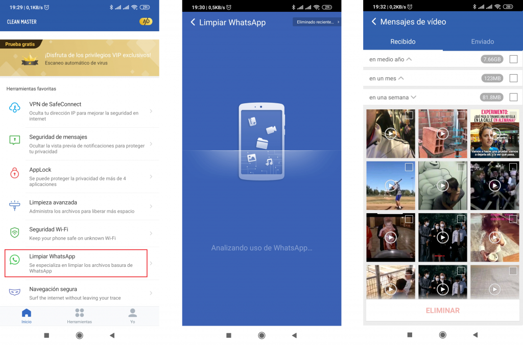 Eliminar videos de maestros limpios