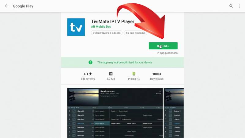 Descarga TiviMate IPTV Player para TV-Box