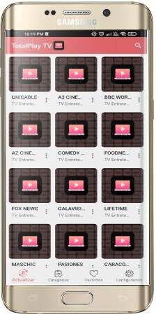 Aplicación TotalPlay TV para teléfonos Android
