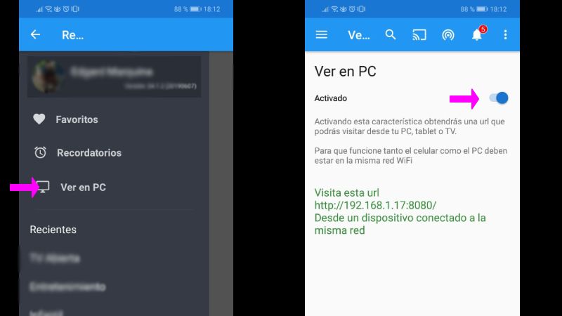 Conecte su reproductor a la PC