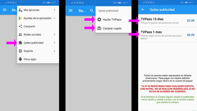Eliminar anuncios en su reproductor
