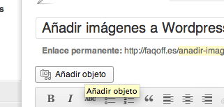 aC3B1adir objeto wordpress