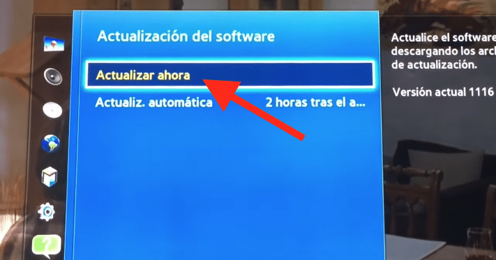 Actualización de software para Samsung Smart TV