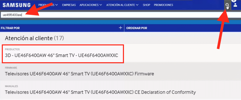 Actualizar samsung smart tv a través de usb