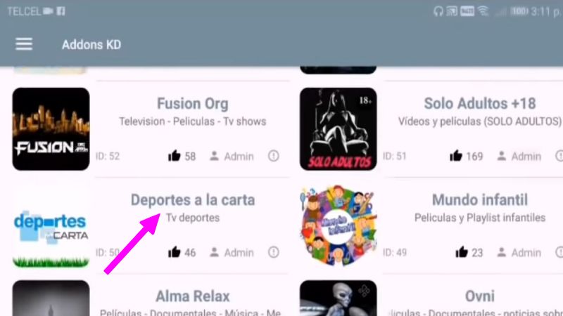 Agregar complementos KD en Kodi