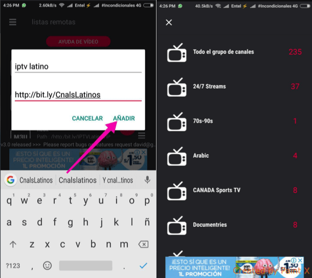 aplicacion gse iptv para iphone ios m3u listas