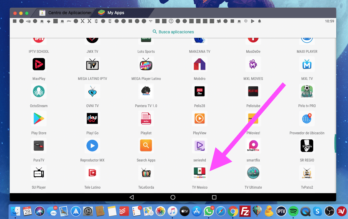 Aplicación MX TV para Mac