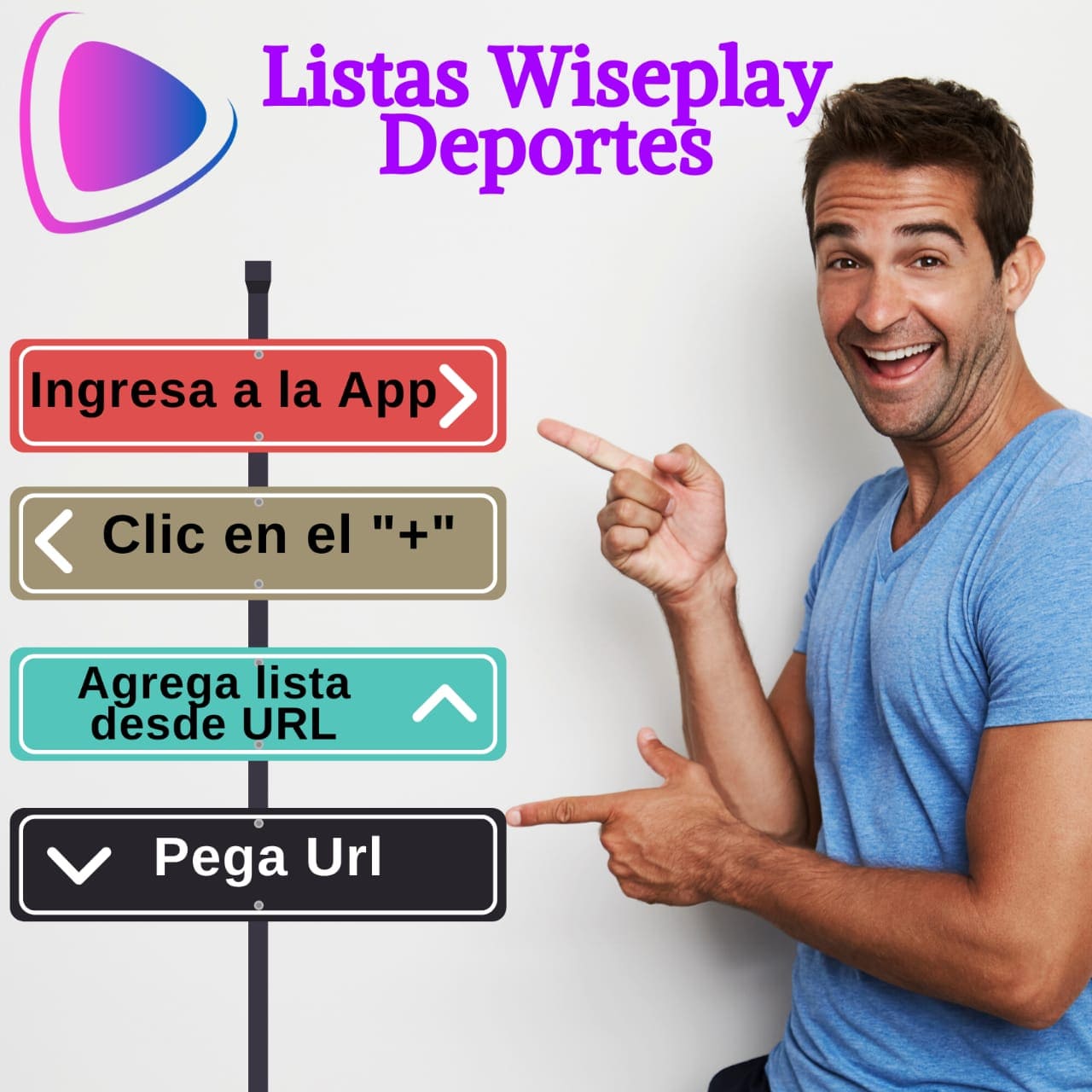añadir listas wiseplay deportes
