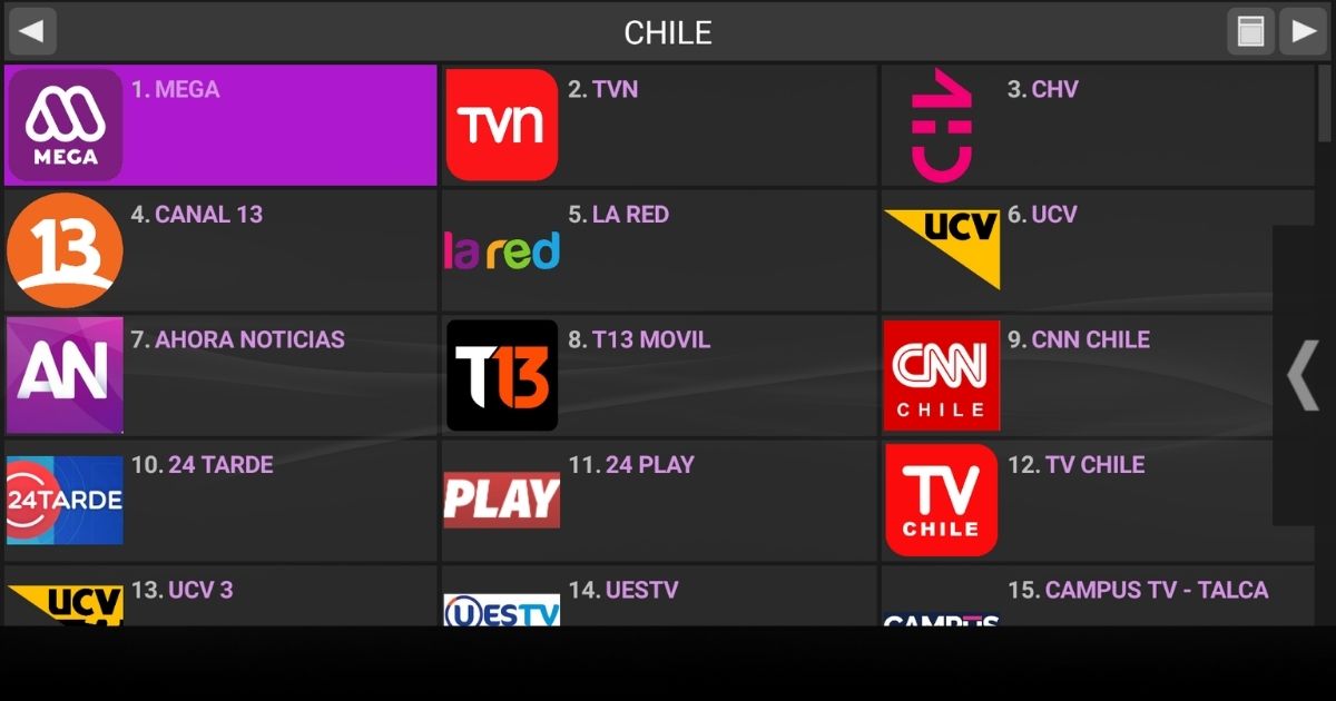 Listas de IPTV de Chile