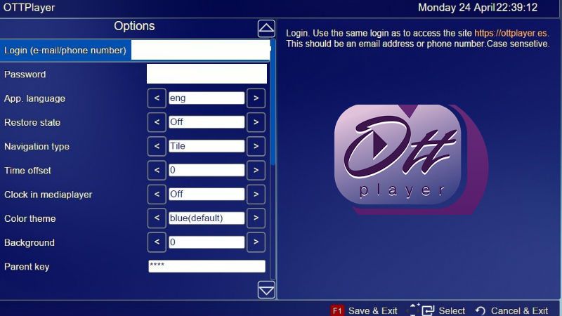 configuración configurar ott player smart tv android lg sony samsung