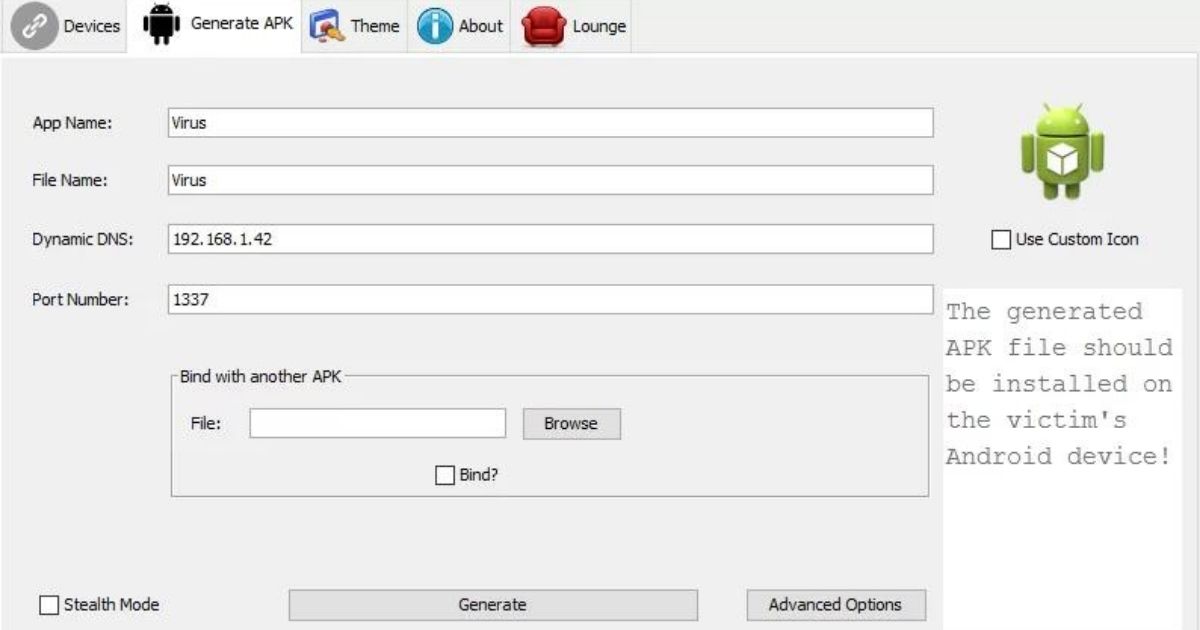 Configurar Droidjack