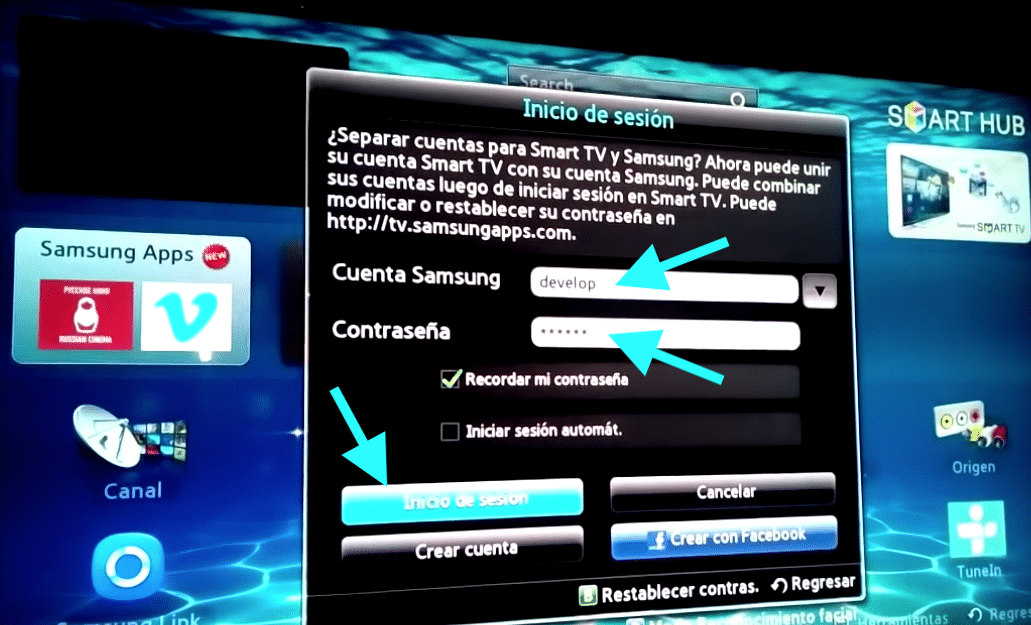 Cuenta de desarrollador de Samsung Smart TV