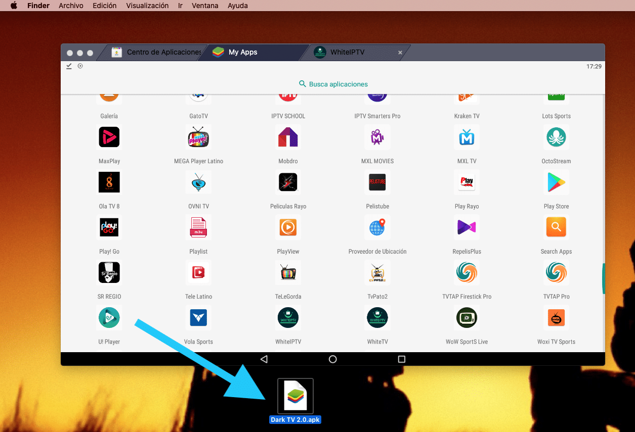 Aplicación Dark TV para Mac