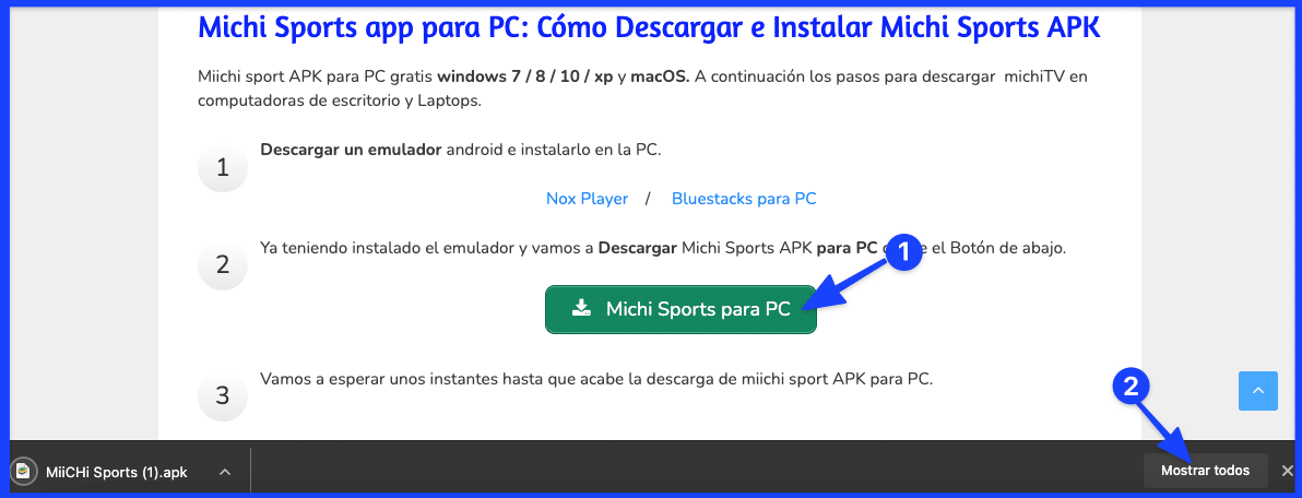 Descargar la Deportes, Miichisports y TV de APK