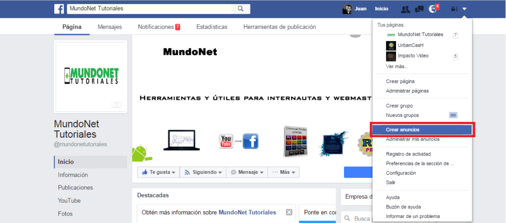 como publicar anuncios en facebook Publicar anuncios de Facebook