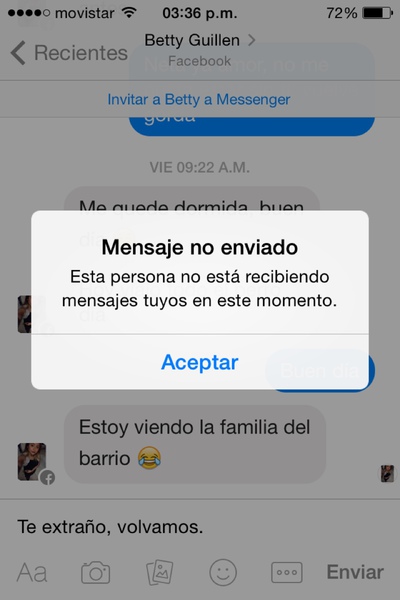 como saber si te han bloqueado en messenger