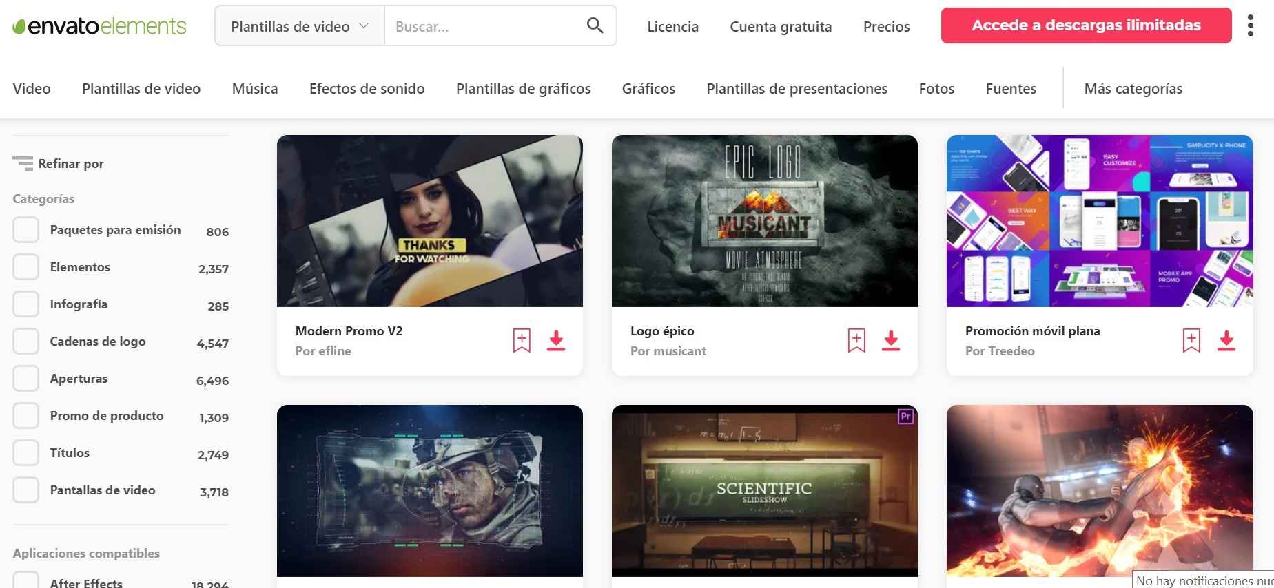 envato elementos ofrece videos gratis para descargar