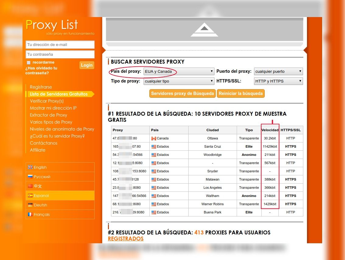 Proxies PREMIUM para EE.UU.