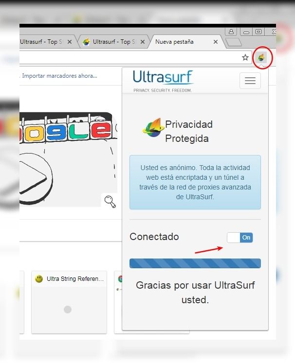 mega descargador ultrasurf portátil