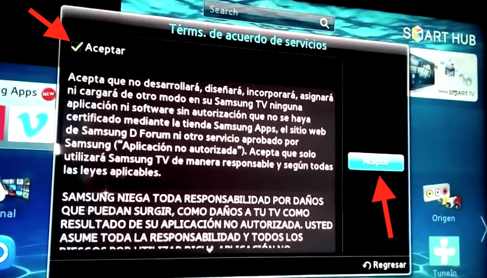 Antigua instalación de YouTube en TV