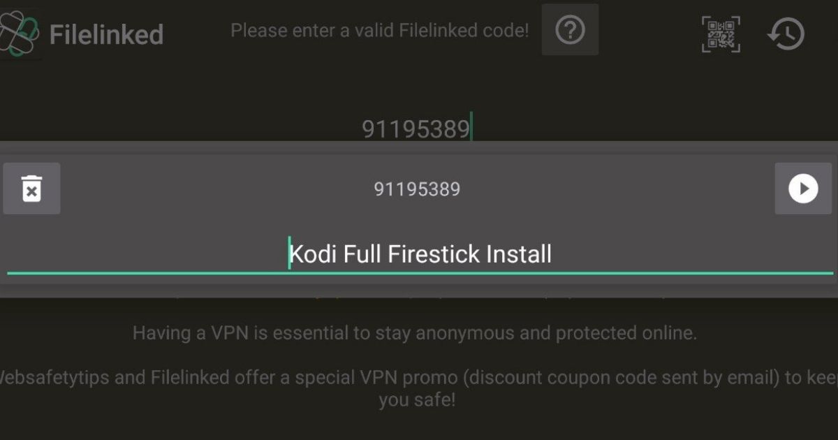 Instalar Filelinked en Firestick