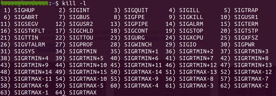 Finalizar procesos con Kill en Linux