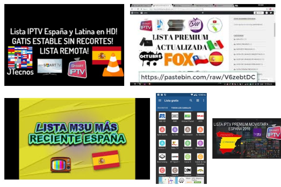 España listas m3u