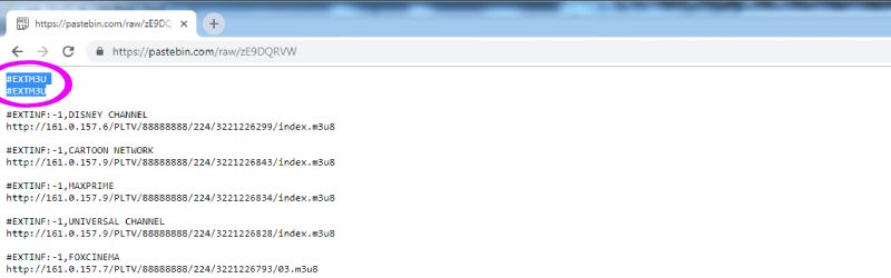Listas actualizadas de Pastebin m3u