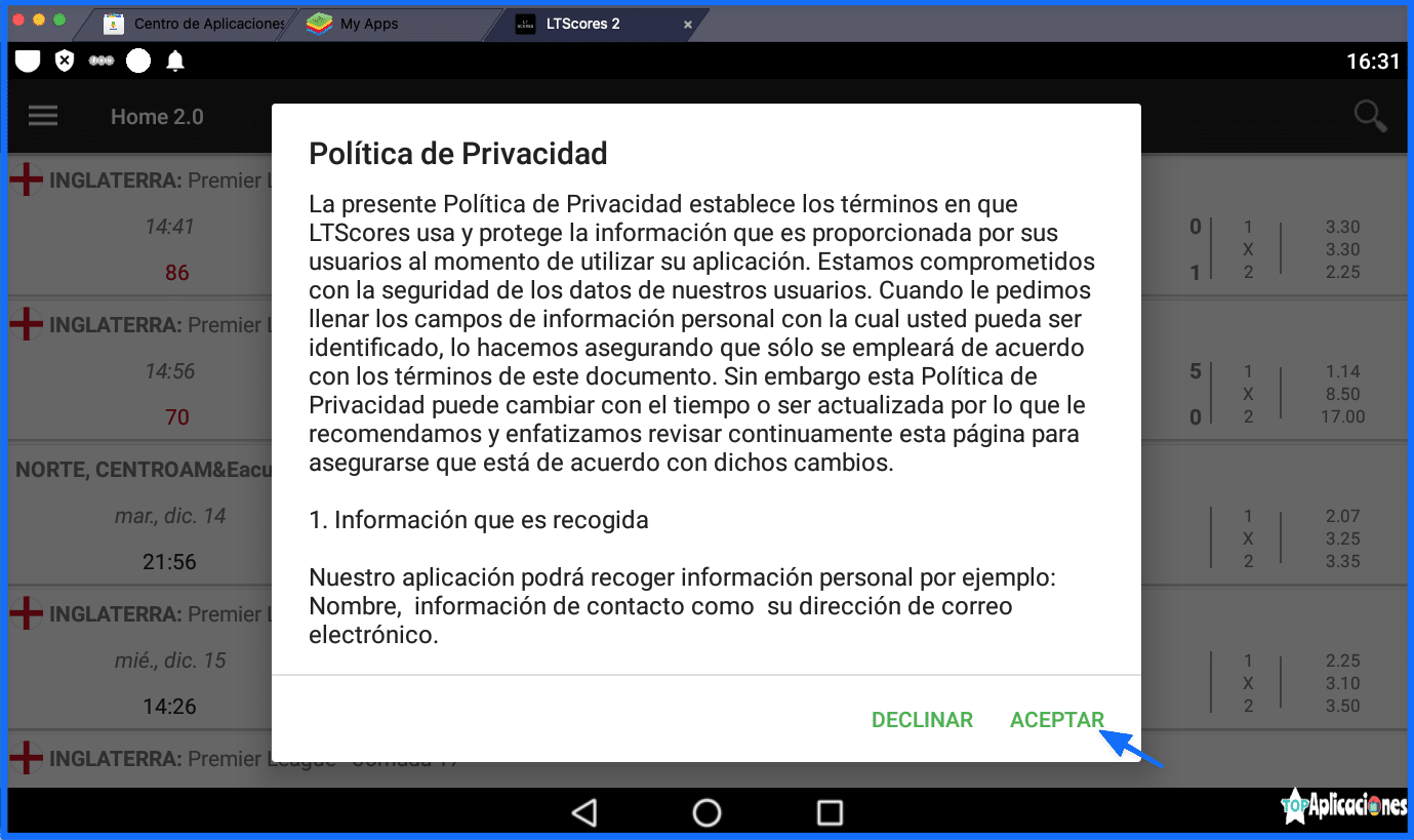 Aplicación LT Scores 2, LTscores 2 para iPhone, Descarga de LTscores, Listas de LTscores, LTscores 2 para Android, Descarga de APK de LTscores