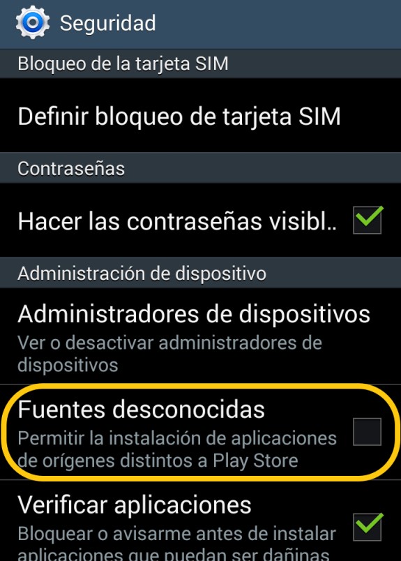 Android de origen desconocido