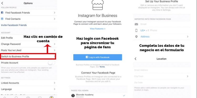 perfil empresarial en instagram
