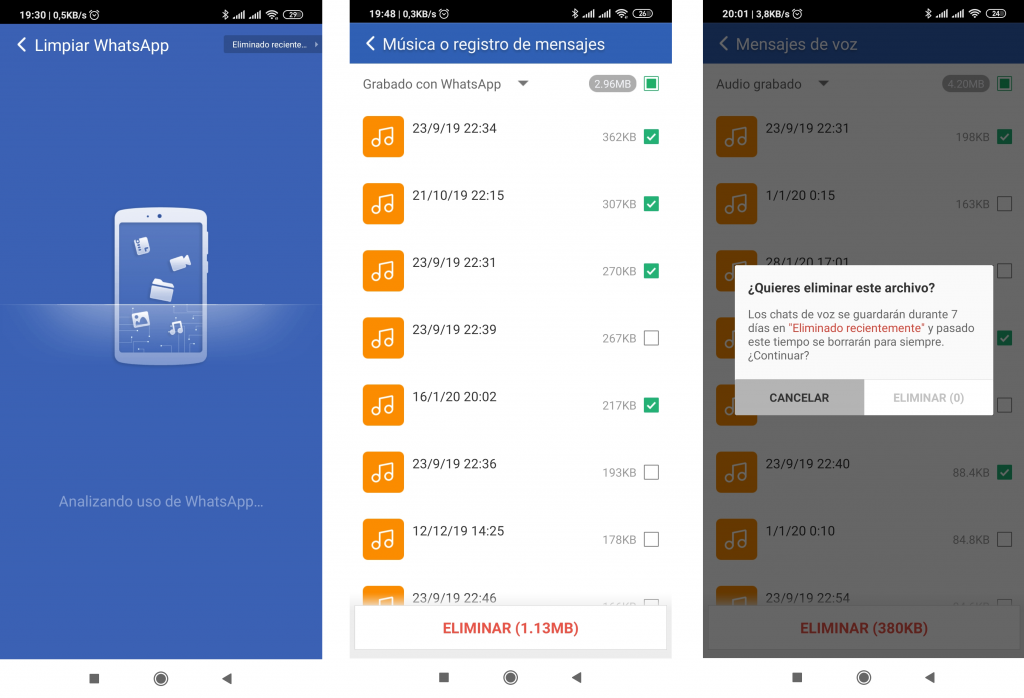 Eliminar audio de limpieza de energía