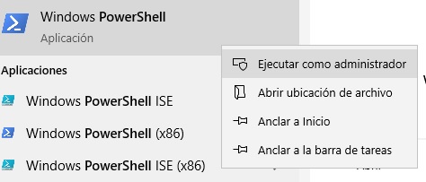 powershell como administrador