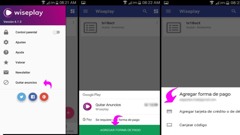 Wiseplay sin anuncios