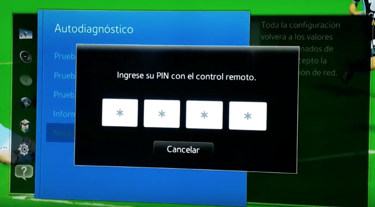 Restablecimiento de fábrica de televisores inteligentes Samsung