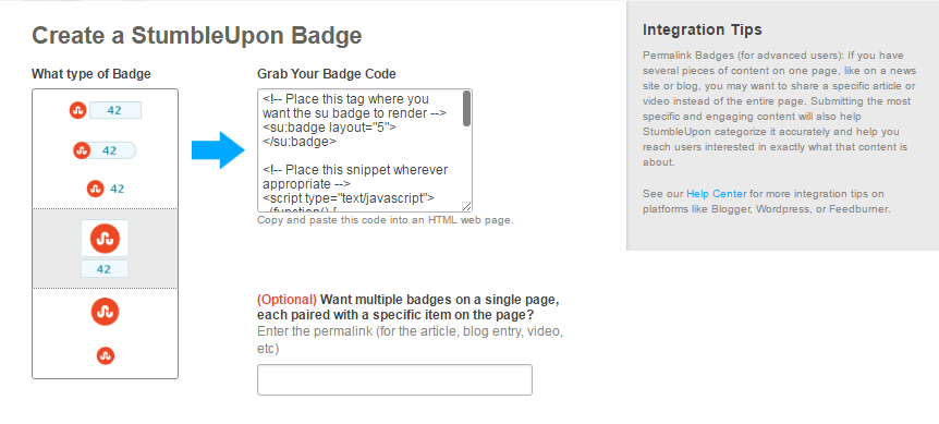 Insignia de Stumbleupon en tu blog Insignia de Stumbleupon en tu blog