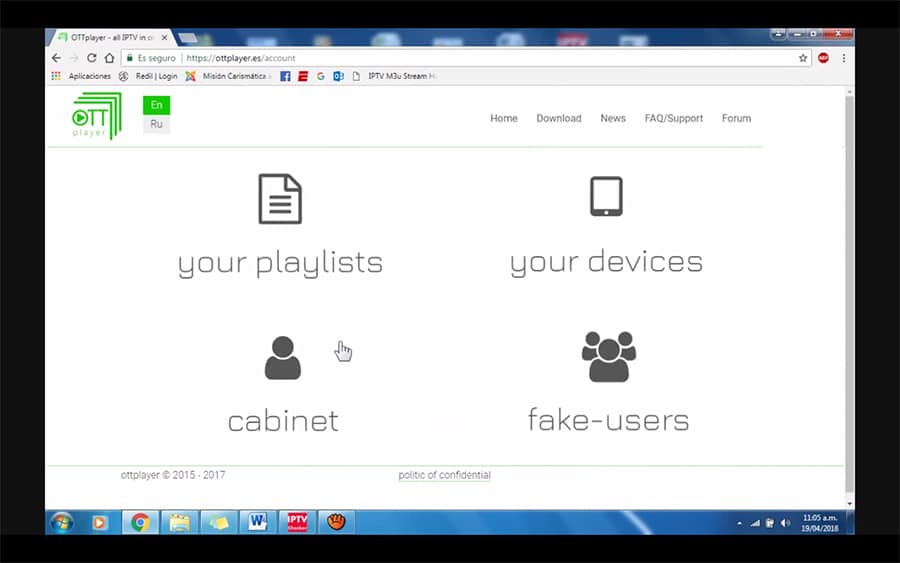 subir listas m3u ottplayer7