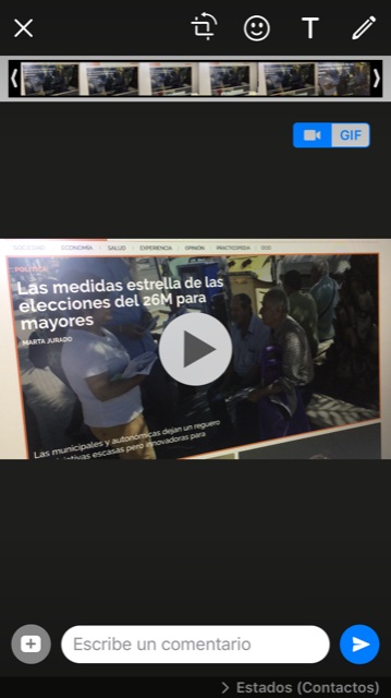 Sube un video largo al estado de WhatsApp