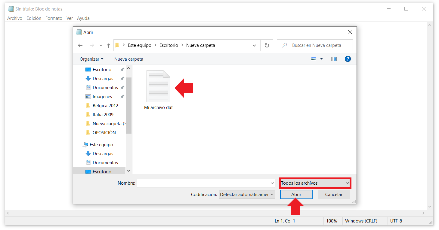 Cómo abrir archivos de datos