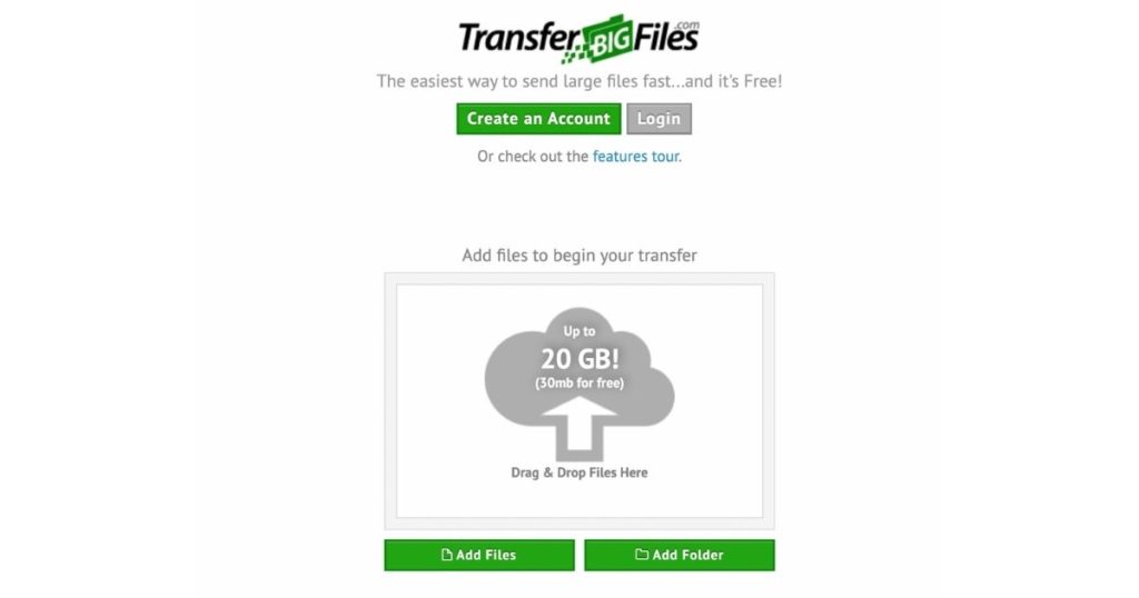 transferir archivos grandes