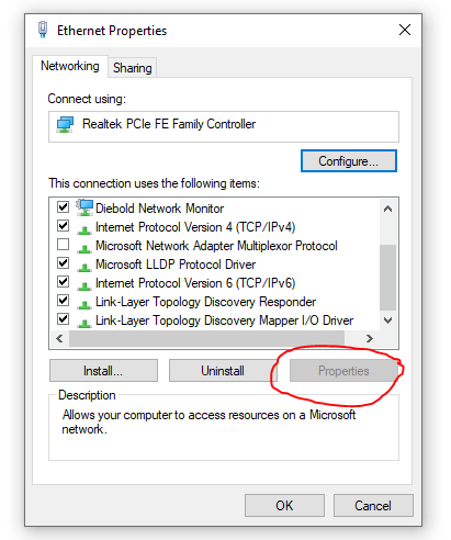 transferir archivos propiedades