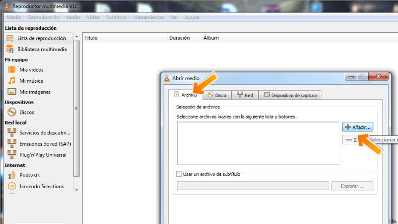 archivo m3u en VLC PREMIUM